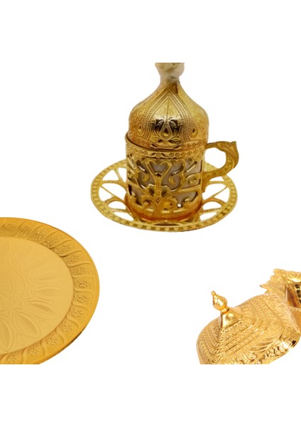 2 Adet Gold Sarmaşık Fincan Takımı - Cezve Hediyeli fiyatları