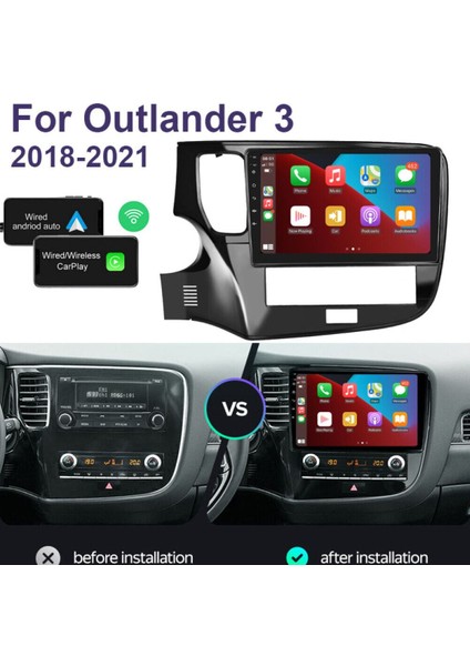 Mitsubishi Outlander Android Multimedya 4GB/64GB Carplay 10 Inc Hd IPS Ekran Kamera Hediyeli fiyatları