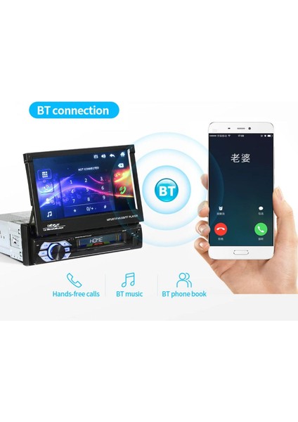 Indash 7 Inc Double Teyp Dokumatik Bluetooth Usb-Sd-Aux 1080P Hd + Kamera Hediyeli fırsatları