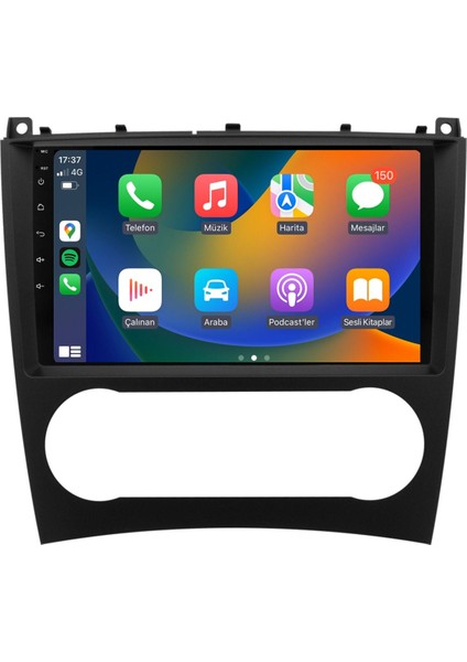 Mercedes Benz C Class W 203 Android Multimedya Carplay 9 Inc Hd IPS Ekran 4GB/64GB Kamera Hediyeli
