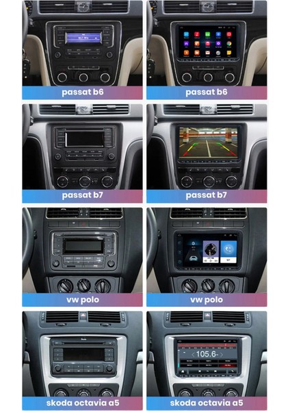 Volkswagen Android Multimedya 4GB-64GB 9 Inc Hd IPS Carplay Jetta-Passat -Golf-Skoda- Seat fırsatları