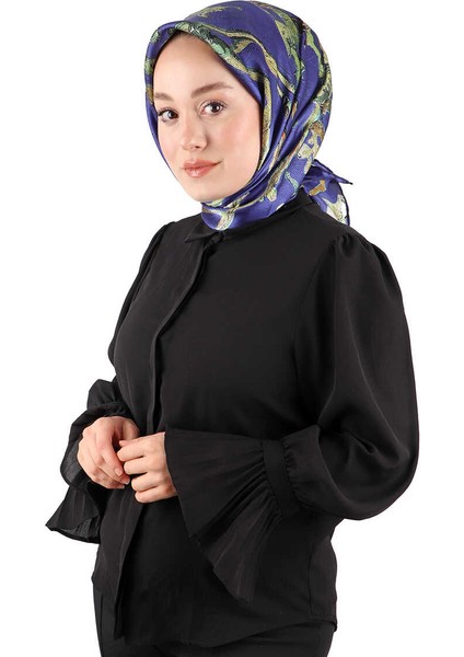 Saks Badem Çiçeği Sura Ipek Eşarp