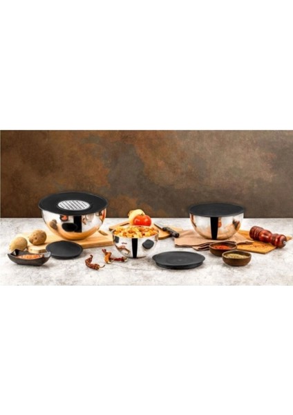 Özlife 8 Parça Saklama Kabı Karıştırma Kabı ve Rende Seti modelleri