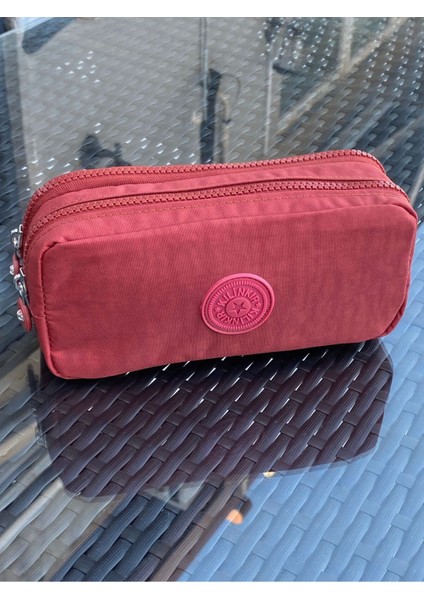 Klinkır Suya Dayanıklı Klinkır Kumaş Yıkanabilir Iki Bölmeli Kalemlik Kalem Kutusu Cüzdan Tipi