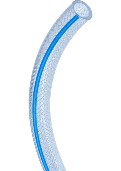 Süper Mavi Pvc Şeffaf Örgülü 5/8 (16 Mm) 100 Metre