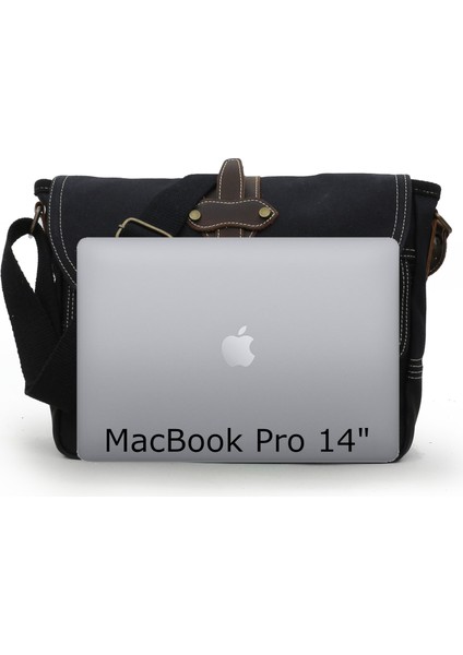 4047 Antiochia Gl Hakiki Deri Siyah Omuz Postacı Okul Suya Dayanıklı Mumlu Kanvas Laptop Çantası indirimleri