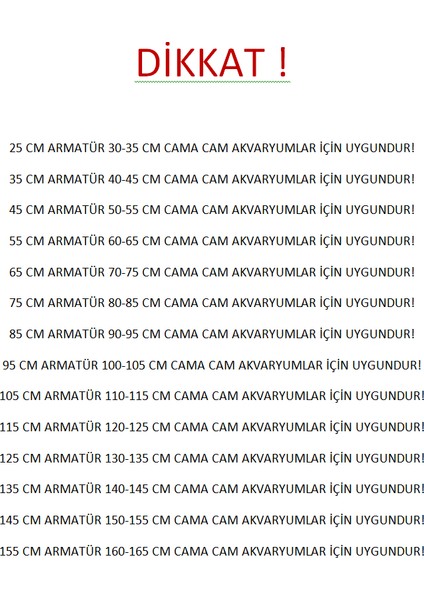 55 cm ( 60-65 cm uyumlu ) Fullspectrum 4 Renk, 4sıra Osram Marka Ledli