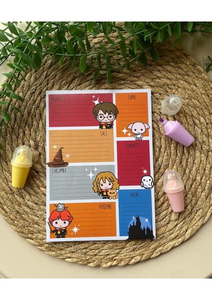 Harry Potter Notepad/memopad Not Defter Seti