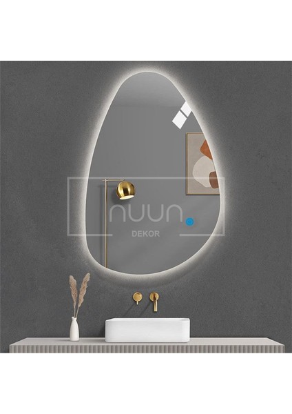 Dokunmatik Ledli Asimetrik Banyo Aynası (Dimmer Özellikli)