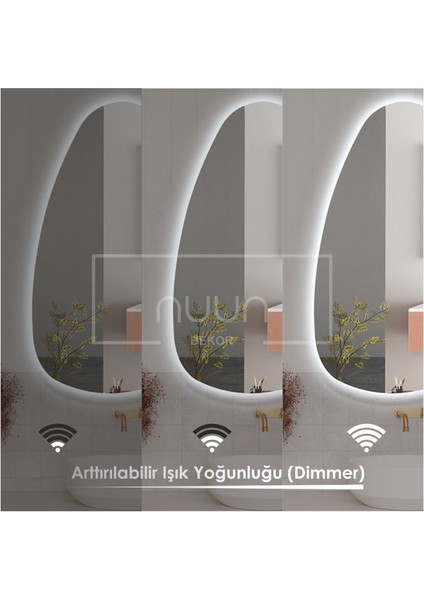 Dokunmatik Ledli Asimetrik Banyo Aynası (Dimmer Özellikli) fiyatları