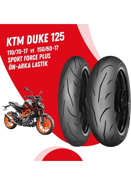 Ktm Duke 125 Mitas Sport Force + Lastik Takımı