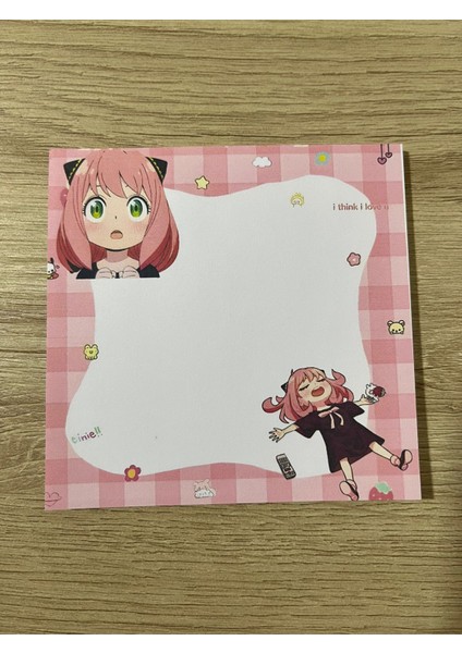 Anime Anya Forger Memo Pad 30 Sayfa