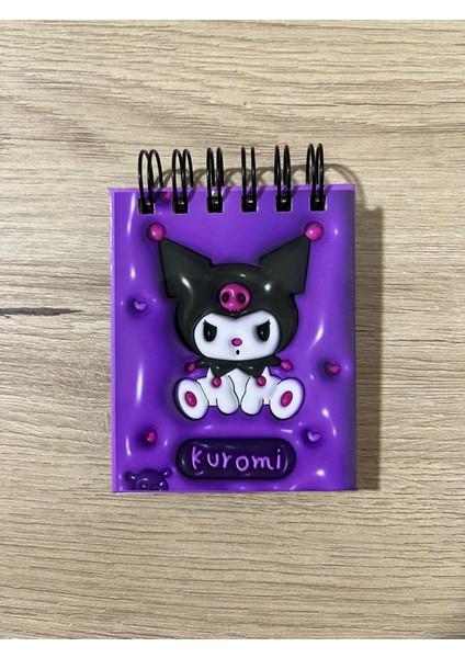 Sanrio Kuromi Mini 3D Baskı Kapak Not Defteri 50 Sayfa