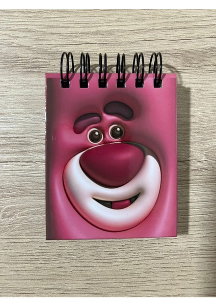 Toy Story Lotso Ayıcık Mini 3D Baskı Kapak Not Defteri 50 Sayfa