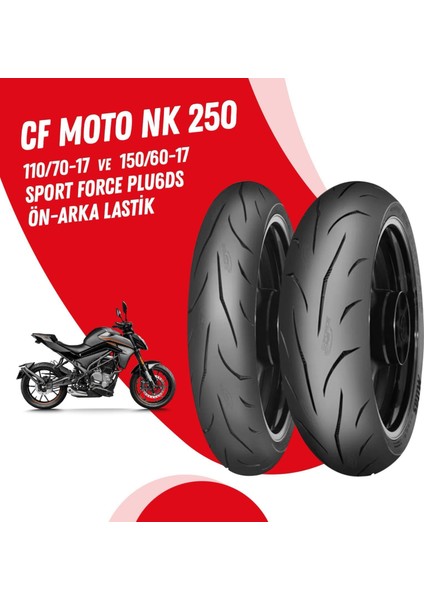 Cf Moto Nk 250 Mitas Sport Force + Lastik Takımı