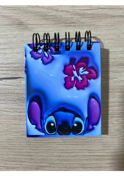 Stitch Mini 3D Baskı Kapak Not Defteri 50 Sayfa