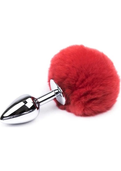 Do It Love - Ponpon Anal Plug - 28MM - 7cm - Kırmızı