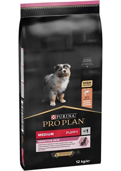 Proplan Medium Puppy Somonlu 12KG Sensitive Skin Somonlu Medium Puppy Orta Irk Yavru Köpek Maması