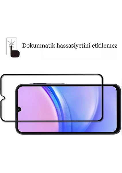 Cepstok Samsung Galaxy A15 Kırılmaz Cam 5D Tam Kaplayan 9H Temperli Ekran Koruyucu