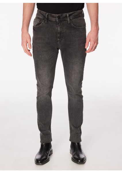 Normal Bel Dar Paça Skinny Fit Gri Erkek Denim Pantolon F4SM-PNT 104