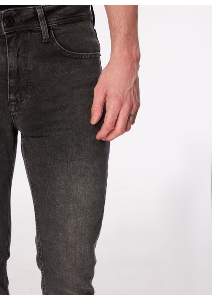 Normal Bel Dar Paça Skinny Fit Gri Erkek Denim Pantolon F4SM-PNT 104