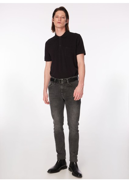 Normal Bel Dar Paça Skinny Fit Gri Erkek Denim Pantolon F4SM-PNT 104