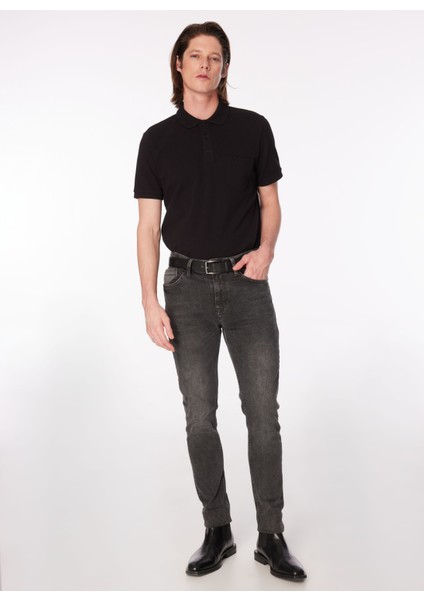 Normal Bel Dar Paça Skinny Fit Gri Erkek Denim Pantolon F4SM-PNT 104