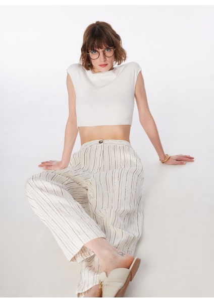 Normal Bel Normal Beyaz - Çok Renkli Kadın Pantolon F4SL-PNT0138 fiyatları