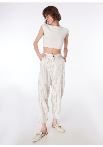 Normal Bel Normal Beyaz - Çok Renkli Kadın Pantolon F4SL-PNT0138 modelleri