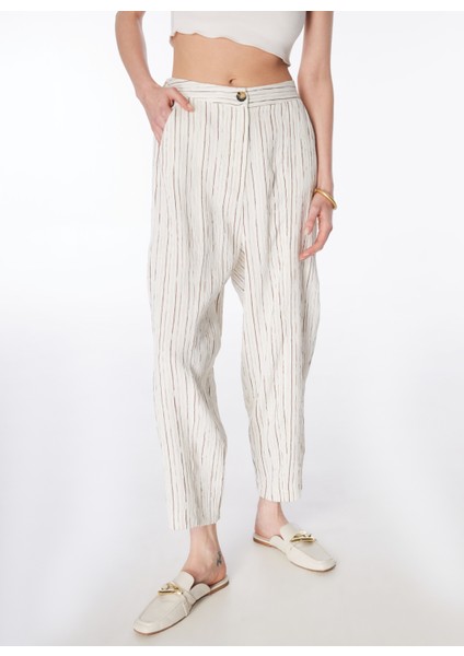 Normal Bel Normal Beyaz - Çok Renkli Kadın Pantolon F4SL-PNT0138 fırsatları