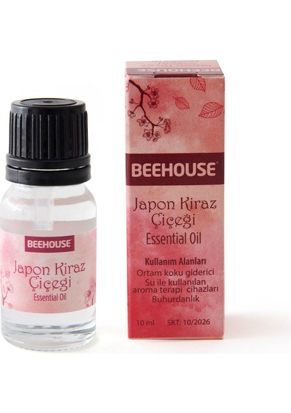 Bee House Japon Kiraz Çiçeği Esansiyel Buhurdanlık Yağı Pembe 10 ml