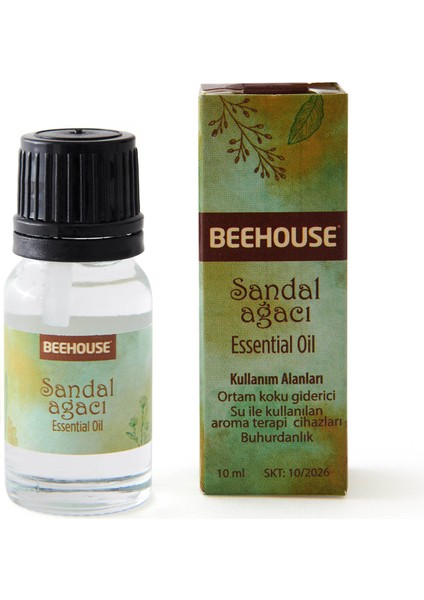 Bee House Sandal Ağacı Esansiyel Buhurdanlık Yağı Yeşil 10 ml