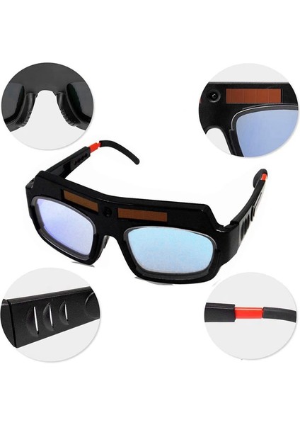 Zoroom 2x Güneş Ed Otomatik Kararan Kaynak Maskesi Kask Gözlük Kaynakçı Gözlük Ark Anti-Şok Lens Saklama Kutusu ile (Yurt Dışından) indirimleri