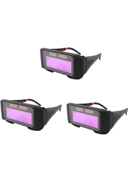 3x Otomatik Fotoelektrik Kaynak Gözlükleri Güneş Enerjili Otomatik Kararan Kaynak Maskesi Kask Göz Gözlüğü Kaynak Camı (Yurt Dışından) indirimleri