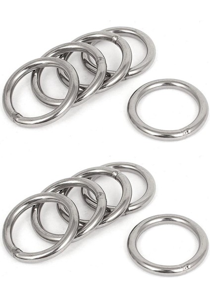Nxfdsıoz 40MM x 5mm Paslanmaz Çelik Dokuma Çemberleme Kaynaklı O Yüzükler 10 Adet (Yurt Dışından)