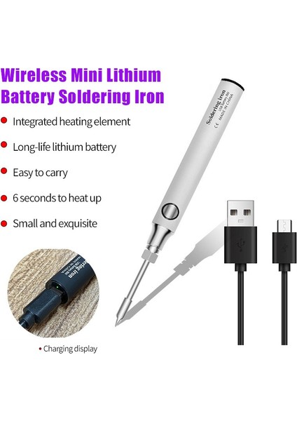 Kablosuz Mini USB Şarjlı Havya Seti 5V Taşınabilir 8W Elektrikli Havya Kalemi Yüksek Enerji Aralığı Entegre Isıtma Çekirdek Havya Kafası (Yurt Dışından) fiyatları