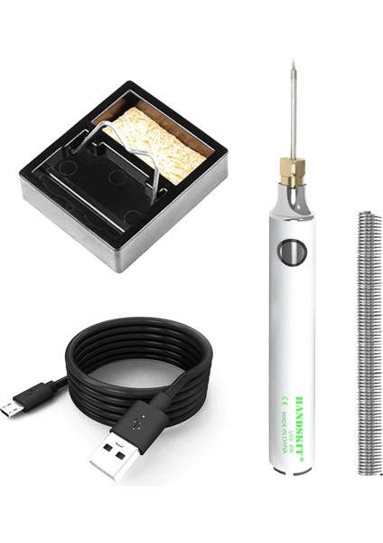 Handskıt USB Havya 5 V 8 W Ayarlanabilir Sıcaklık Elektrikli Havya Kiti Standı ile Havya Teli (Yurt Dışından)