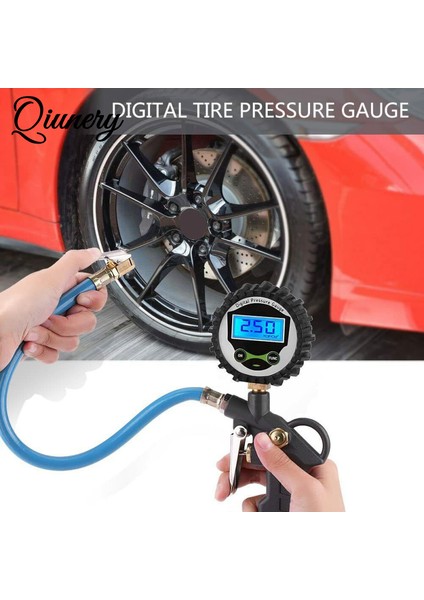 Kolay Doğru Okuma Için Yüksek Hassasiyetli Sensör LED Ekranlı Hava Basıncı Göstergesi ile Dijital Lastik Basıncı Göstergesi (0-255 Psı) (Yurt Dışından)