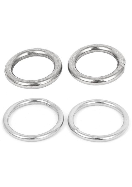 10 Adet Paslanmaz Çelik Dokuma Çemberleme Kaynaklı O Ringler - 5 Adet 30MM x 3mm ve 5 Adet 20MM x 3mm (Yurt Dışından)