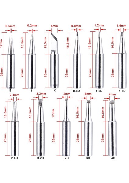 Fs-11 Parça Havya Ipuçları Kiti 900M-T Hakko Lehimleme Istasyonu Aracı Için 900M 936 937 907 (Yurt Dışından) fırsatları