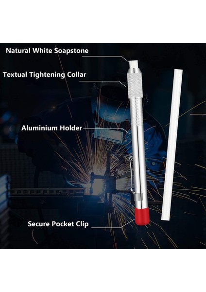 Flyeer 2 Adet Sabuntaşı Tutucular Yuvarlak Sabuntaşı Marker Sabuntaşı Kalem 12 Adet Yedekler ile Kaynak Araçları ve Işaretleyiciler Için Çıkarılabilir (Yurt Dışından) fırsatları