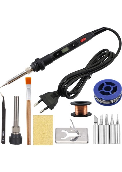 80W Teneke Havya Sıcaklığı Ayarlanabilir Kaynak Aracı Elektrikli Havya Ipuçları ve Sökme Pompası Tamir Araçları (Yurt Dışından) modelleri