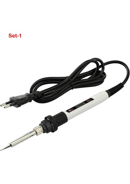 Elektrikli Havya 80 W Ayarlanabilir Sıcaklık LCD Kaynak Aracı Seramik Isıtıcı Havya Kafa Lehim Sökme Pompa Seti (Yurt Dışından)