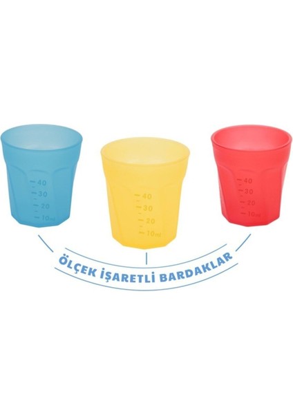 2 'li Beslenme Seti Mini Bebek Bardaklarıkkutulu Silikon Kaşık