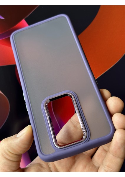 Oppo A9 2020 Kılıf Metal Çerçeve Hassas Butonlu Renkli Buzlu Şeffaf Transparan Kapak