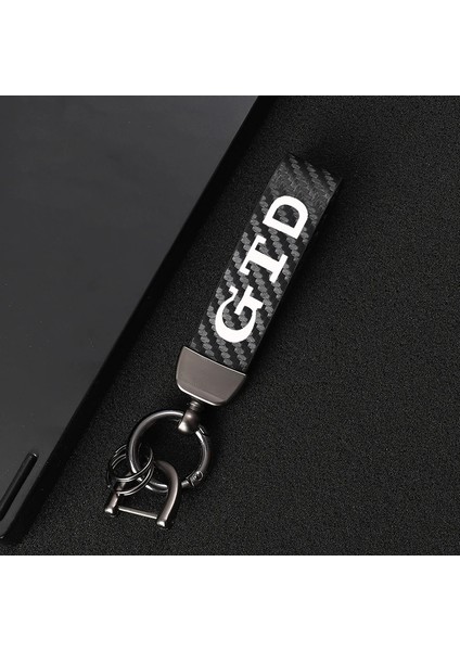 Kırmızı Araba High-End Spor Özelleştirilmiş Karbon Fiber Deri Anahtarlık Takı Golf K3 Mk4 Mk5 Mk6 Mk7 Gtd Araba Aksesuarları (Yurt Dışından)