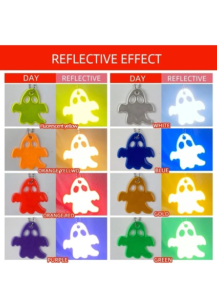 Açık Mavi Cadılar Bayramı Hayalet Sevimli Yansıtıcı Anahtarlık Araba Kolye Charm Çanta Aksesuarları Trafik Güvenliği Kullanımı Için (Yurt Dışından) modelleri