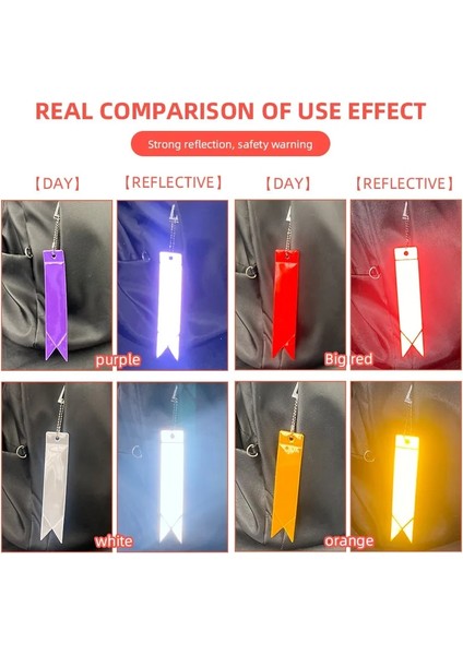 Yeşil Yeni Geldi Çanta Etiketi Flama Bant Kolye Yansıtıcı Anahtarlık Çanta Kolye Aksesuarları Yansıtıcı Anahtarlıklar (Yurt Dışından) fırsatları