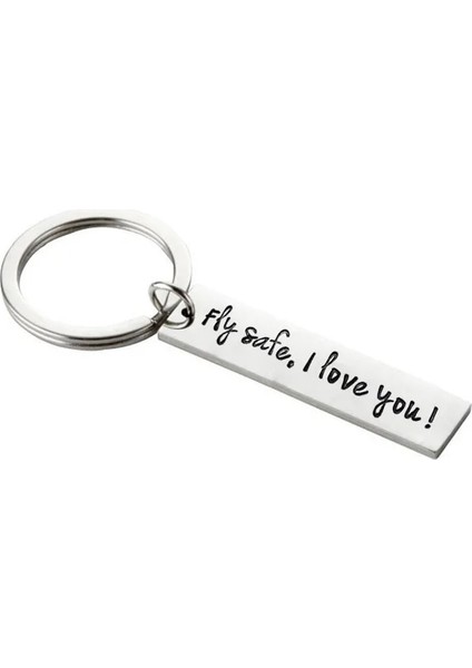 1069 - 1 Adet Mektup Oyma Sürücü Güvenli Burada Benimle Sana Ihtiyacım Var Erkek Kadın Özgünlük Araba Anahtarlık Biblo Araba Ping'an Kolye Anahtarlık (Yurt Dışından)
