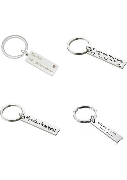 1069 - 1 Adet Mektup Oyma Sürücü Güvenli Burada Benimle Sana Ihtiyacım Var Erkek Kadın Özgünlük Araba Anahtarlık Biblo Araba Ping'an Kolye Anahtarlık (Yurt Dışından) fırsatları